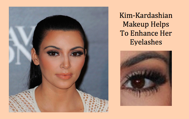 kim-kardashian enhance her eyelashes