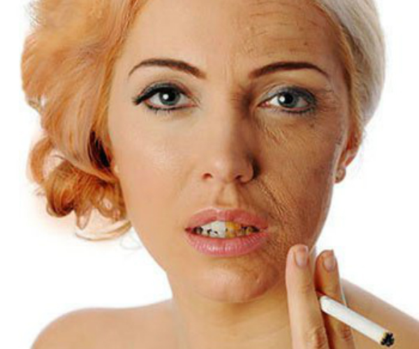 how does smoking effects the skin